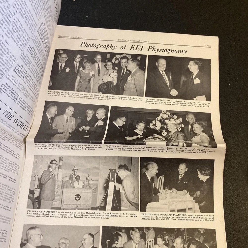 Edison Electric Institute Light's Jubilee 1954 Newspaper Atlantic City Utility